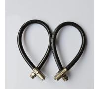 Adaptador Manguera Bomba Aire Coche para moto Adaptador Manguera(Black) | Clip bloqueo seguro, para latón macizo, 250 PSI máx, goma flexible, 375mm largo ideal