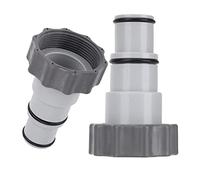 Adaptador Manguera Piscina, 2 Piezas Adaptador Piscina, Adaptador de Manguera para Bomba, Adaptadores de Manguera para Accesorios de Piscina Intex, Conexión para Manguera Piscina Ø 32 y 38 mm