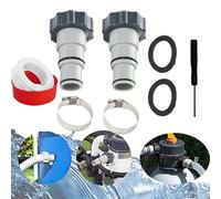 Adaptador Manguera Piscina, Adaptador de Manguera de Piscina A para bomba Intex Conexión para Manguera Piscina Ø 32 y 38 mm (Tipo 1)