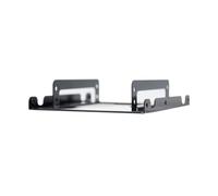 Adaptador metálico de 3.5 pulgadas para montar hasta 2 discos duros de 2.5 pulgadas. Ideal para expandir el almacenamiento en PC y servidores. Resistente y fácil de instalar.