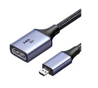 Adaptador Micro a HDMI compatible 8K 60Hz 3D compatible con GoPro Hero 7 compatible con Raspberry Pi