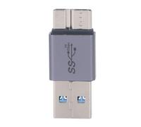 Adaptador Micro B A A Macho, Adaptador de Datos A A Micro B Velocidad de Transferencia Máxima de 10 GB Adaptador Micro B para Transferencia de Datos Carga Compatibilidad Universal