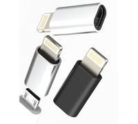 Adaptador Micro USB Hembra a Lightning Macho(3 Pack)para iPhone 14 Pro Max para Android Cable para Apple Cargador Conector Enchufe Lighting Jack Accesorios para iPad Datos Cargar Convertidor Conexión