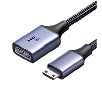 Adaptador Mini a HDMI compatible 8K 60Hz 3D compatible con GoPro Hero 7 Raspberry Pi 4 Sony Nikon Cable