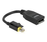 Adaptador Mini DisplayPort 1.4 a DisplayPort negro
