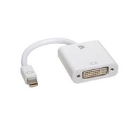 Adaptador Mini DisplayPort a DVI-D V7 0,17 m blanco cobre para MacBook y proyectores