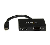Adaptador Mini DisplayPort StarTech MDP2HDVGA 0.15 m a HDMI o VGA Negro