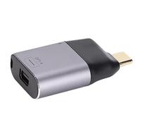 Adaptador Mini DisplayPort Tipo C Preciso con Puerto de Alimentación Resolución 4K para Conectividad de Teléfono, Tableta y Computadora Portátil | Diseño Portátil de Aleación para Oficina