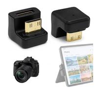 Adaptador Mini HDMI Macho a Hembra 180° U, 8K LED, 2 Paquete | Compatible con estándar HDMI 2.1, 48Gbps de ancho de banda, conexión estable en espacios reducidos