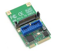 Adaptador Mini PCI-E a USB3.0, Tarjeta Vertical de Expansión de 19 Pines USB3.0, Encabezado de Pin de Tarjeta de Expansión Frontal USB para XP / 2003 / Vista / Win7 / Win8 /