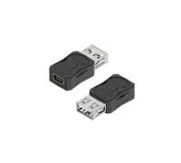 Adaptador mini USB 2.0 a micro tipo C, macho a hembra, carga, transmisión de datos, convertidor de 480 Mbps(USB F to Mini USB F,5 PCS)