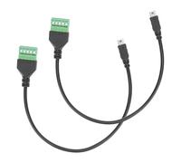 Adaptador Mini USB de 5 pines macho a hembra, bloque de terminales de tornillo para cableado personalizado, carga USB y transferencia de datos, tipo