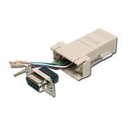 Adaptador Modular DSUB de 9 Polos Hembra a RJ45 de 8 Polos Hembra