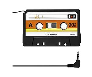 Adaptador MP3/CD/Smartphone para cassettes, Escucha músicaa través de los altavoces del coche o de tu equipo de música.