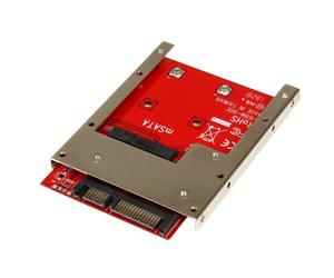Adaptador mSATA SSD StarTech SAT32MSAT257 SATA 2,5'' 6 Gbps Marco Abierto Negro Rojo Plata