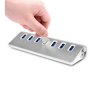 Adaptador multipuerto, 7 puertos USB 3.0 con transmisión SuperSpeed, puertos de carga PD para portátiles, PC, ordenadores Apple, Plug and Play con