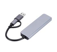 Adaptador multipuerto concentrador, separador USB multipuerto,Adaptador de cubo multipuerto para ordenador portátil - Base de expansión ligera, Base de acoplamiento resistente al desgaste para Le de