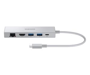 Adaptador multipuerto Samsung EE-P5400, USB-C 3.0 - 2x USB-A, 1x USB-C 100W PD, 1x HDMI 4k/60Hz, 1x RJ45 1000Mbit/s
