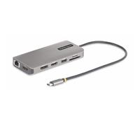 StarTech.com Adaptador Multipuerto USB-C de 3 Monitores HDMI/DP - 2X 4K60 + 4K30 HDMI y DP - 4X USB-A - PD 100W - Lector SD