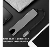 Adaptador multipuerto tipo C de diseño compacto para una conectividad mejorada, puertos USB ultrarrápidos, mini accesorio para portátil de