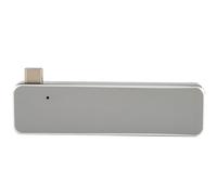 Adaptador multipuerto USB 3.1 Gen 2 con acabado de aluminio cepillado y compatibilidad Plug and Play para MacBook, Dell, HP y Lenovo. Buena calidad.