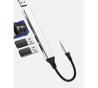 Adaptador multipuerto USB C (5 en 1) tipo C a lector de tarjetas SD, estación de acoplamiento 3.0, convertidor de laptop, puerto de datos TF para Apple para iPad, iPhone 17, 16, 15 Pro Max, MacBook