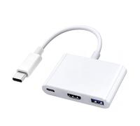 Adaptador multipuerto USB C a HDMI para iPhone 15 MacBook Pro Air iPad Pro, Apple MFi certificado Type-C Digital AV Hub con HDMI 4K a 60Hz, USB 3.0, 100W PD compatible con Samsung Galaxy, Pixelbook,