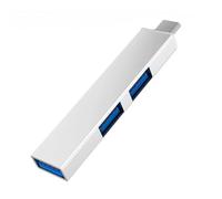 Adaptador multipuerto USB C a USB, divisor de 3 puertos tipo C para laptop, hub de datos compatible con MacBook Pro/Air, iPad Pro, Dell, Chromebook | teclado, mouse, disco duro (USB C Hub 3 en 1 USB