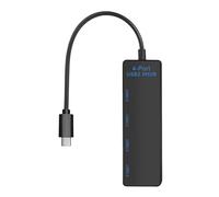 Adaptador multipuerto USB C con 4 ranuras USB 2.0 de 480 Mbps, adaptador de carga rápida para oficina, estudio, entretenimiento, uso USB C a USB