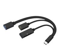 Adaptador multipuerto USB C de aluminio que conecta y reproduce USB C a 3 puertos USB, centro pequeño USB C a 3 USB