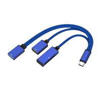 Adaptador multipuerto USB C de aluminio que conecta y reproduce USB C a 3 puertos USB, centro pequeño USB C a 3 USB