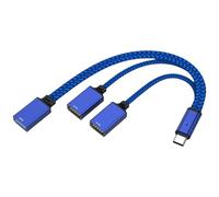 Adaptador multipuerto USB C de aluminio que conecta y reproduce USB C a 3 puertos USB, centro pequeño USB C a 3 USB