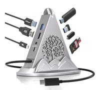 Adaptador multipuerto USB C para MacBook, 8 en 1 USB C a HDMI, compatible con MacBook Pro/Air, Surface, XPS, iPad y otros dispositivos tipo C (4K a 30Hz HDMI 3A1C-USB3.0 SD/TF lector de tarjetas 100W