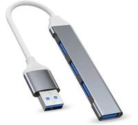 Adaptador multipuerto USB de 4 puertos, divisor USB, expansor USB para laptop, Xbox, unidad flash, disco duro, consola, impresora, cámara, teclado, mouse y más