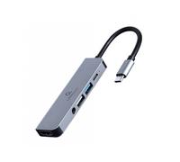 ADAPTADOR MULTIPUERTO USB TIPO C 5 EN 1 HUB HDMI PD AUDIO ESTERO
