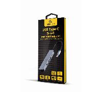 ADAPTADOR MULTIPUERTO USB TIPO C 5 EN 1 HUB HDMI PD AUDIO ESTERO