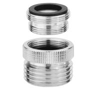 Adaptador multiusos para grifo de cocina y baño con diseños de sellado, rosca de 3/4 pulgadas, cromada, 2 piezas, adaptador de manguera de fregadero con aireador