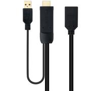 Adaptador NanoCable HDMI 2.0 para DisplayPort V1.2 0.2 M Negro