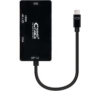 Adaptador NanoCable USB-C M para HDMI F / SVGA F / DVI F10 CM Negro