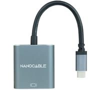 Adaptador NanoCable USB-C M para VGA F 10 CM Gris