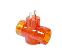 Adaptador naranja 3 tomas 10A/250V