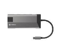 ADAPTADOR NATEC FOWLER PLUS USB-C->3XUSB 3.0,HDMI 4K,USB-C PD,RJ45,SD,MSD NMP-1690