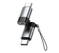Adaptador NEXTBATT Lightning hembra a USB-C 2.0 - Negro/Gris
