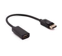 Adaptador Nilox NXADAP02 DisplayPort macho a HDMI hembra 15 cm Negro