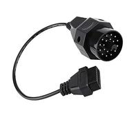 Adaptador OBD OBD2 de 20 pines a 16 pines de 20 pines a 16 pines, cable adaptador de diagnóstico hembra, cable de enlace de datos, cable ABS redondo negro para BMW E36 E38 E39 E46 E53 X 5 Z3