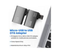 Adaptador OTG de 2 Piezas para Fire TV Stick Adaptador Micro-USB A USB OTG de Ángulo Izquierdo/Derecho de 90 Grados para Tableta de Teléfono Android