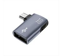 Adaptador OTG de 2 piezas para Micro de ?ngulo izquierdo/derecho de 90 grados