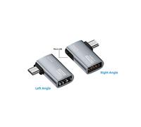 Adaptador OTG de 4 Piezas para Fire TV Stick Adaptador Micro-USB A USB OTG de Ángulo Izquierdo/Derecho de 90 Grados para Tableta de Teléfono Android