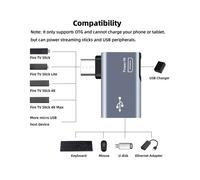 Adaptador OTG de 6 Piezas para Fire TV Stick Adaptador Micro-USB A USB OTG de Ángulo Izquierdo/Derecho de 90 Grados para Tableta de Teléfono Android