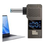 Adaptador P0wer tipo C a CC - Enchufe de carga para laptop, convertidor señuelo | 100 W USB C a conector CC con pantalla digital para carga de laptop P0wer Bank, conector de suministro rápido y seguro